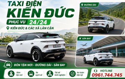 Taxi Điện Kiến Đức Phục Vụ 24/24 Tại Các Xã Lân Cận