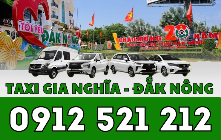 Taxi Gia Nghĩa – Đắk Nông - Hotline : 0912512212