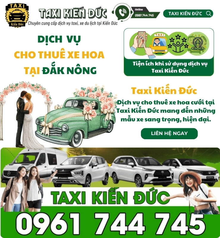 Dịch vụ cho thuê xe hoa tại Kiến Đức