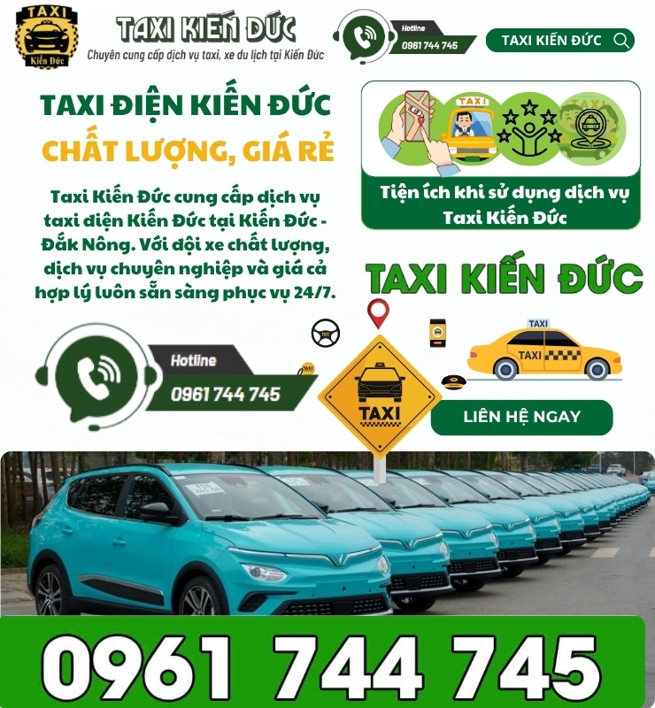 Taxi điện Kiến Đức chất lượng, giá rẻ
