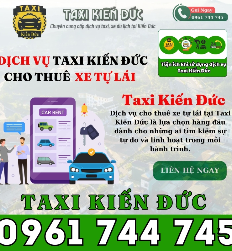 Dịch vụ cho thuê xe tự lái tại Kiến Đức  - Taxi Kiến Đức
