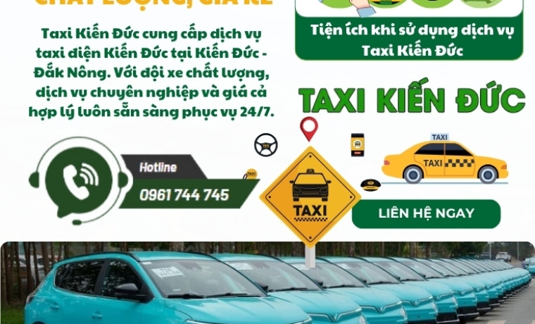 Taxi điện Kiến Đức chất lượng, giá rẻ