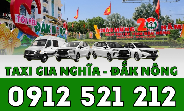 Taxi Gia Nghĩa – Đắk Nông - Hotline : 0912512212