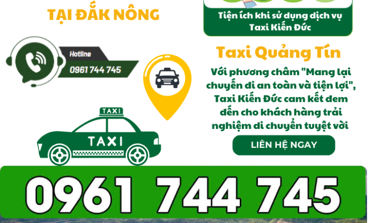  Dịch Vụ Taxi Quảng Tín – Đắk Rlấp - Đắk Nông