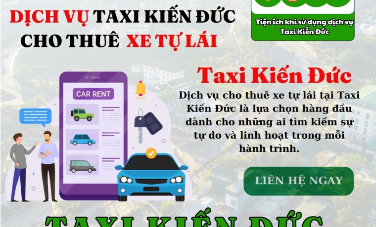 Dịch vụ cho thuê xe tự lái tại Kiến Đức  - Taxi Kiến Đức