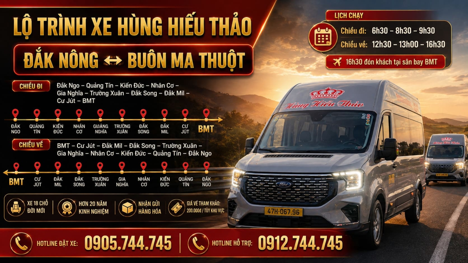 Lộ trình xe Đắk Ngo Quảng Tín Kiến Đức Gia Nghĩa đi Buôn Ma Thuột