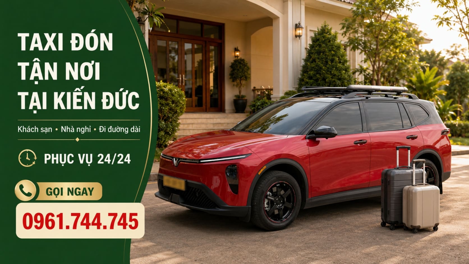 Taxi Kiến Đức phục vụ đón tận nơi 24/24 – Hotline 0961.744.745.