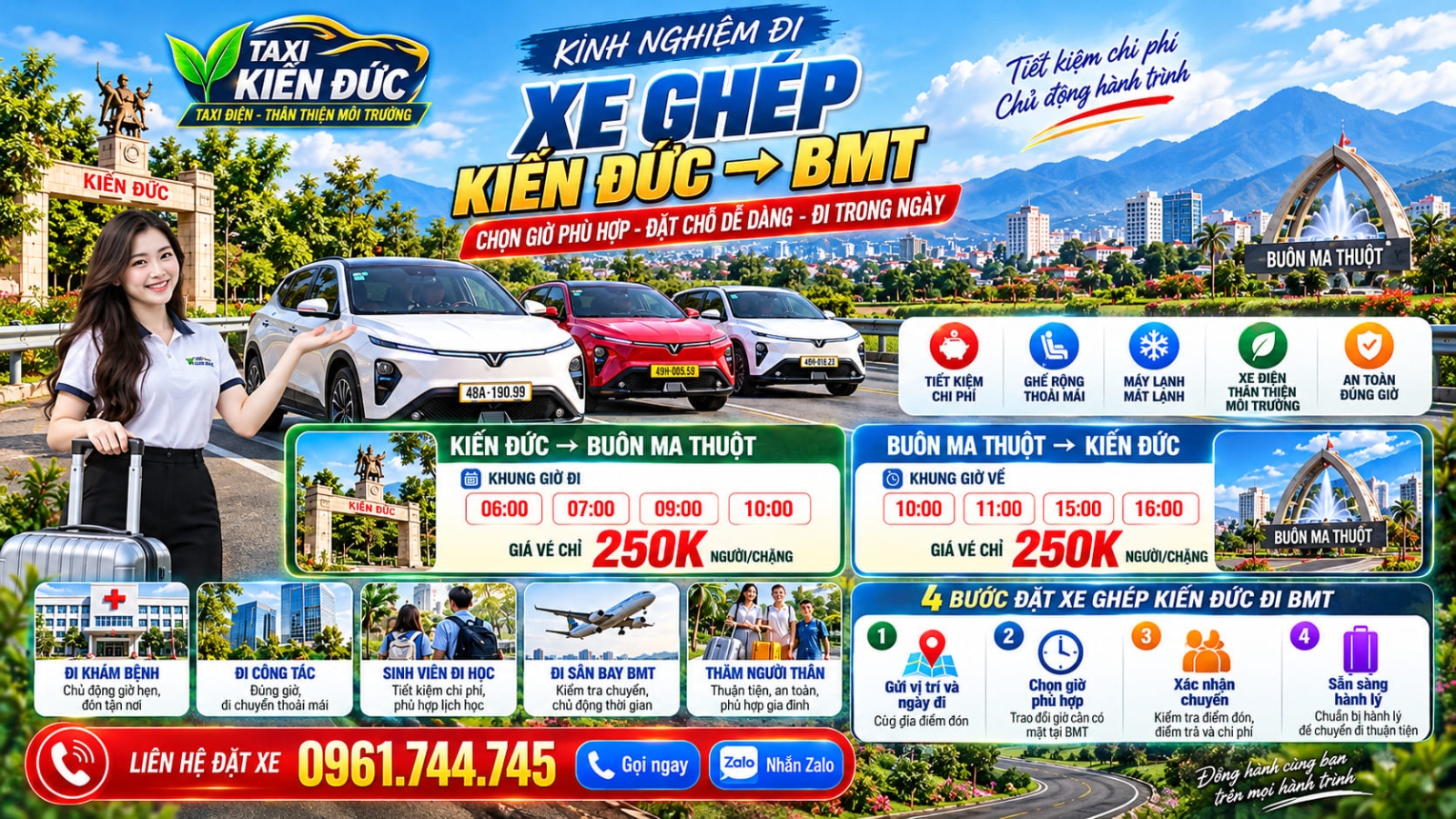 Xe Ghép Kiến Đức đi Buôn Ma Thuột