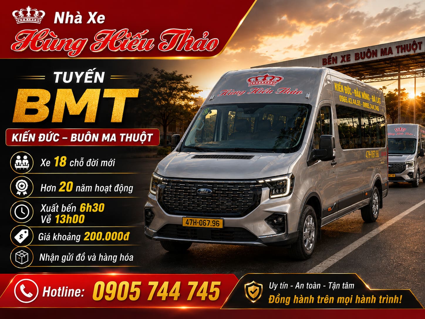 Số điện thoại Nhà xe Hùng Hiếu Thảo Đặt Nhà xe Hùng Hiếu Thảo hotline 0905 744 745