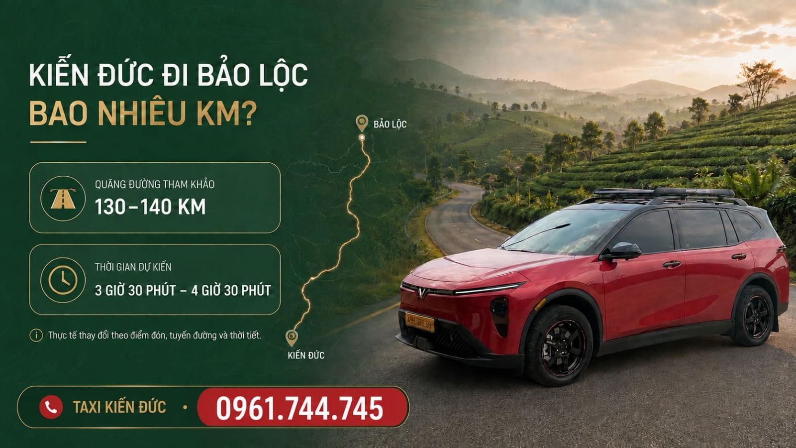 Kiến Đức đi Bảo Lộc khoảng 130 đến 140 km
