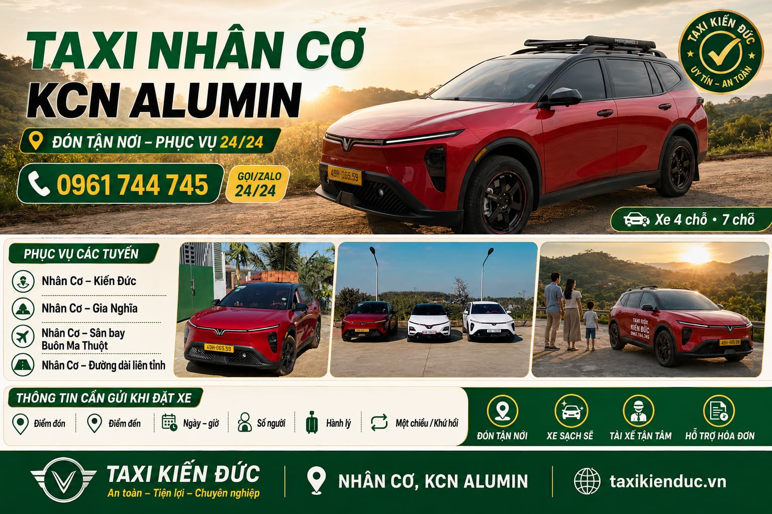 Taxi Nhân Cơ đưa đón sân bay Buôn Ma Thuột Taxi Nhân Cơ đi sân bay Buôn Ma Thuột