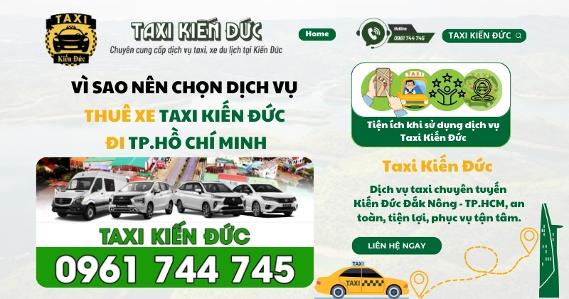 Vì sao nên chọn dịch vụ thuê xe đi TPHCM tại Taxi Kiến Đức