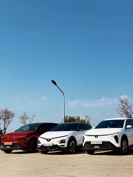 Đội xe thật của Taxi Kiến Đức gồm xe màu đỏ và màu trắng